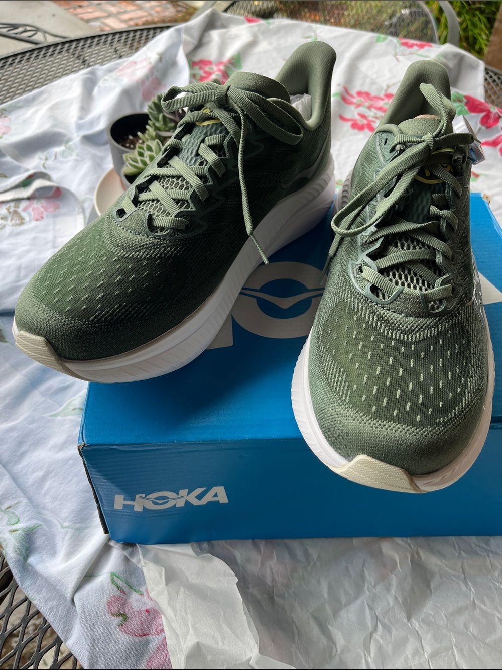 HOKA One One Mach 6 M 9.5 W11 Fern Green NIB - Picture 7 of 7
